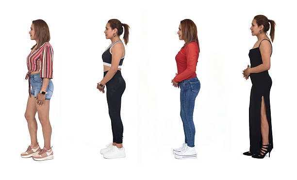 istock side view of same women with various outfits on white background 2224101751