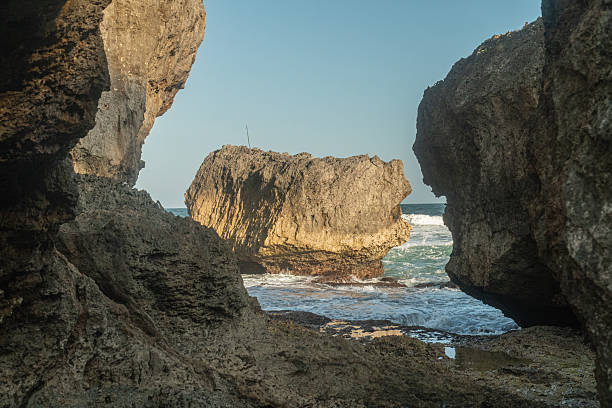istock Sea rocks and isle in Madasari Beach, Pangandaran, West Java, Indonesia. 2224106509