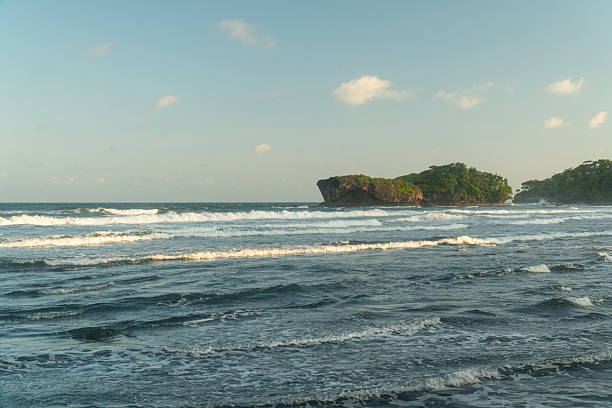 istock Sea rocks and isle in Madasari Beach, Pangandaran, West Java, Indonesia. 2224106551