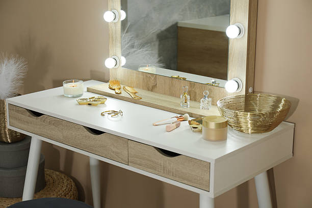 istock Stylish dressing table with mirror in room 2224110120