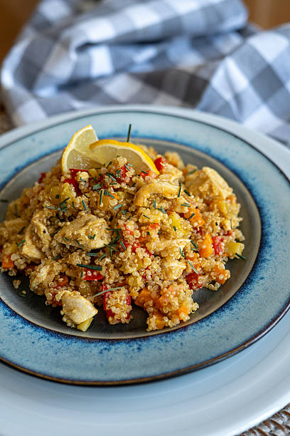 istock homemade quinoa recipe with chicken and vegetables 2224110465