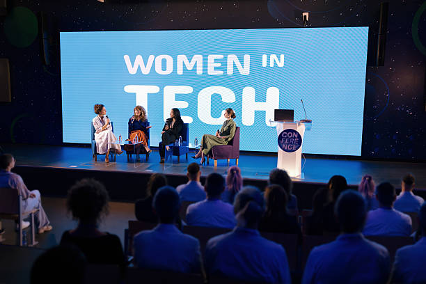 istock Panel Discussion Featuring Women Leaders in Technology at a Corporate Conference 2224113748