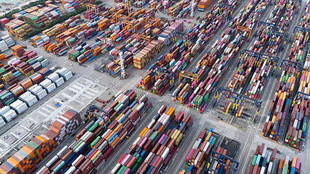istock Container port aerial look 2224118920