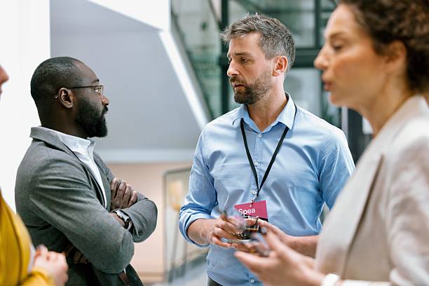 istock Diverse business people talking at the seminar 2224118967