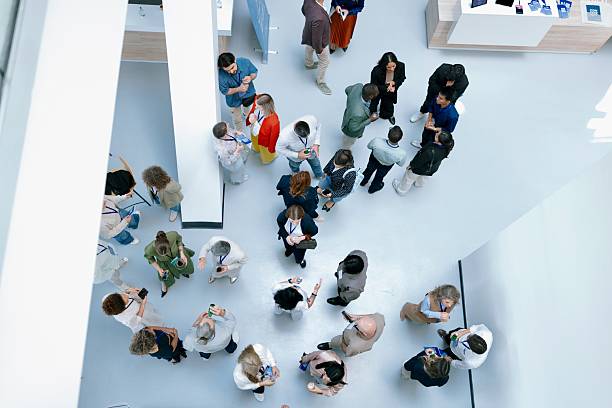 istock Aerial view of informal networking break 2224119089