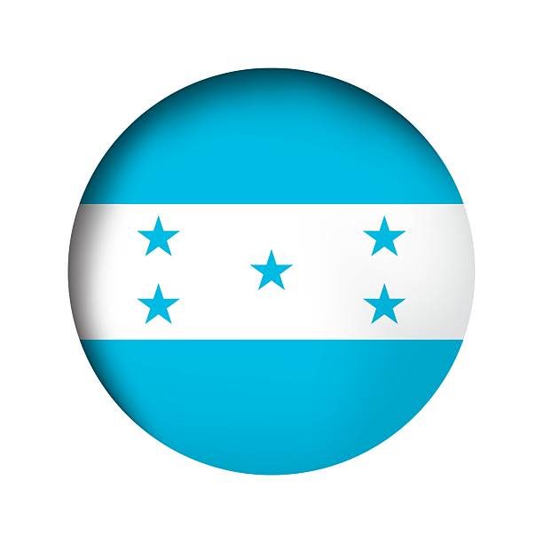 istock Round Honduras national flag highlight icon, sticker 2224119490