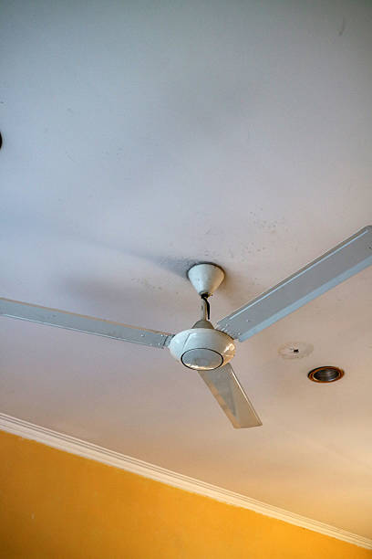istock Ceiling Fan in Cozy Room with Yellow Wall 2224122678