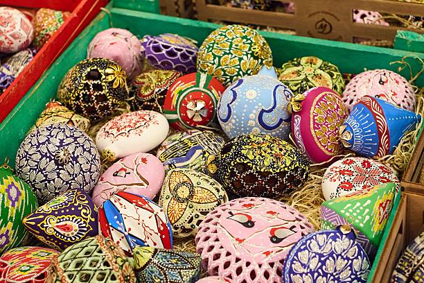 istock Handmade Christmas tree decorations with traditional and decorative motifs 2224122904