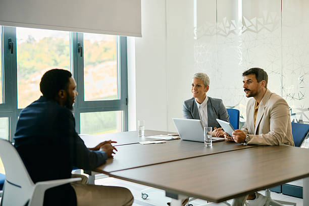 istock Managers interviewing a candidate during a job interview in the office 2224132609