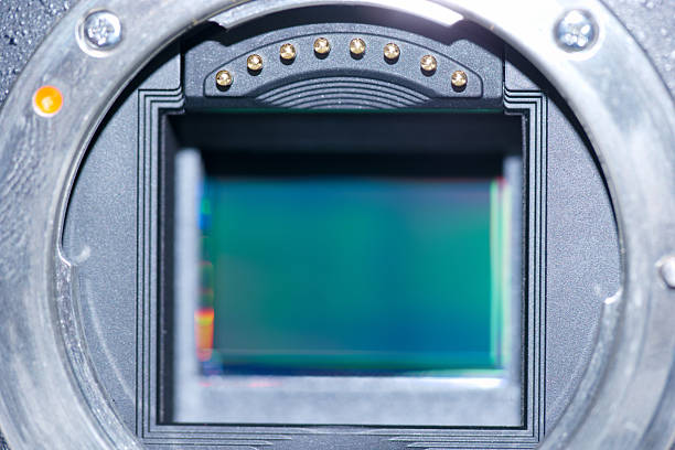 istock Close view of a camera sensor revealing intricate details and internal components in a controlled lighting environment 2224133020