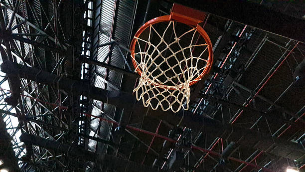 istock Basketball hoop in a game hall 2224133262