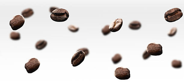 istock roasted coffee beans floating in the air with a white background 2224136022