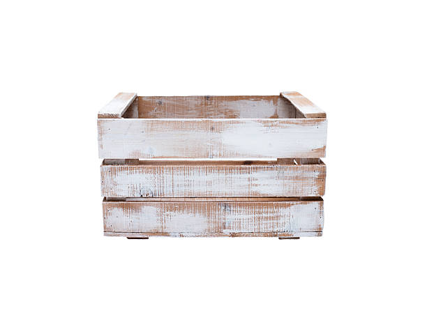 istock Wooden white box on a white background 2224140400