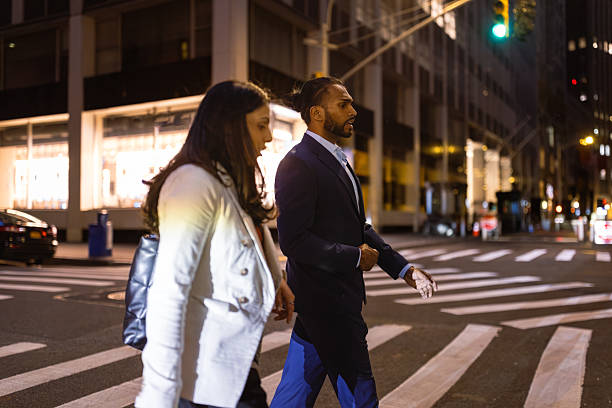 istock Business Professionals Walking at Night 2224156746