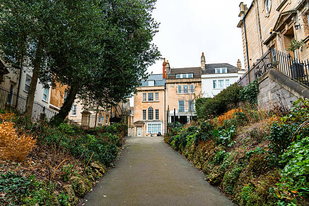 Beautiful alley near New Calton Burial Ground, Edinburgh, Scotland, United Kingdom.