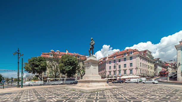 istock Duque da Terceira Square with monument timelapse hyperlapse located in central Lisbon 2224162814