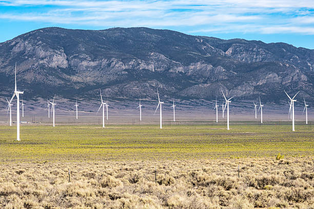 istock Electricity generating Wind Turbines in the Utah Desert. 2224164864