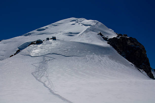istock Mont Blanc ascent views on snow-covered ridge, surrounded by alpine peaks 2224169089
