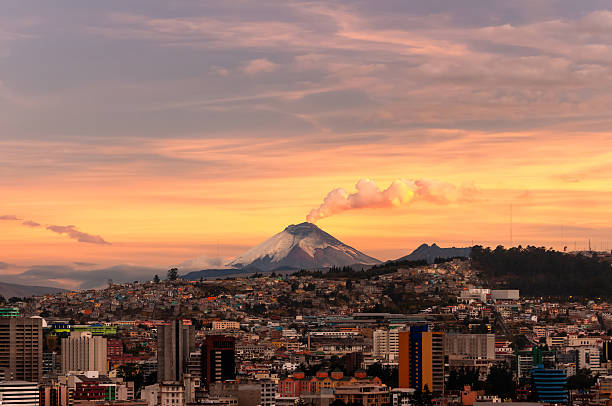 istock Golden Sunset over Quito with the Active Cotopaxi Volcano 2224180747