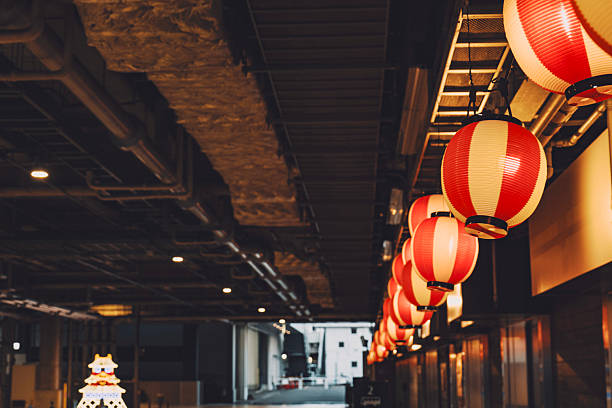 istock a lighting device called a red lantern is a lantern that creates a lively atmosphere in japan and other parts of asia., 2224183625