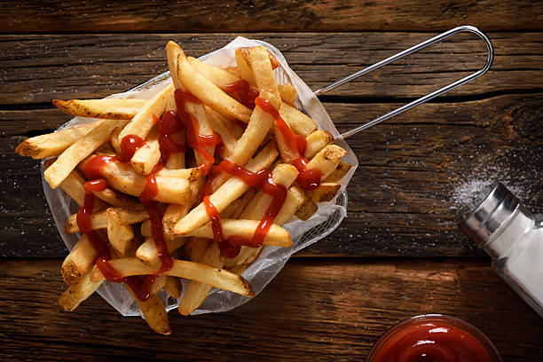French fries stock photo