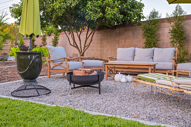 istock Cozy backyard outdoor seating spaces 2224191586