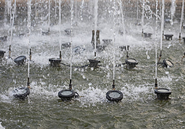 Fountain pressure spray head close-up photo