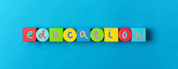 istock Colorful cubes letters forming education word symbol learning school concept 2224209300