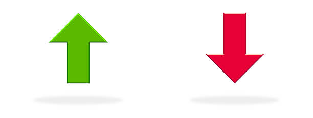 istock Green and red arrow icons up and down 2224216727