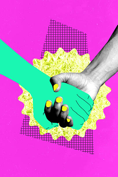 istock Vertical 3d image collage of business people handshake gesture approval project development success colleagues cooperation support 2224216998
