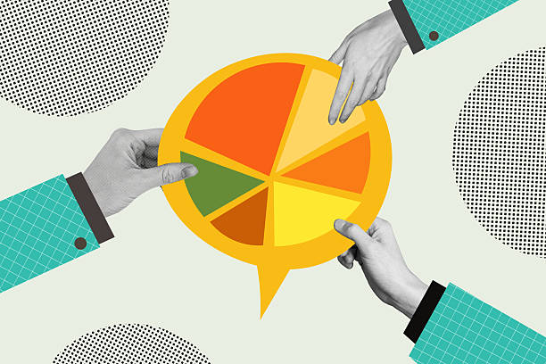 istock Composite artwork collage image picture of arms hold dialogue bubble diagram isolated on creative background 2224217811