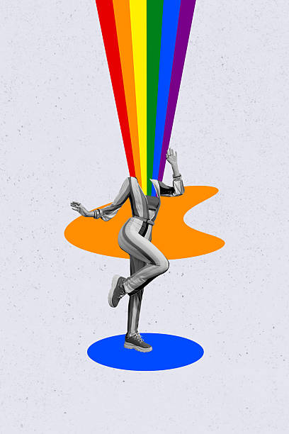istock Vertical creative collage image young headless woman rainbow lgbt flag symbol colorful rights equality drawing background 2224217898