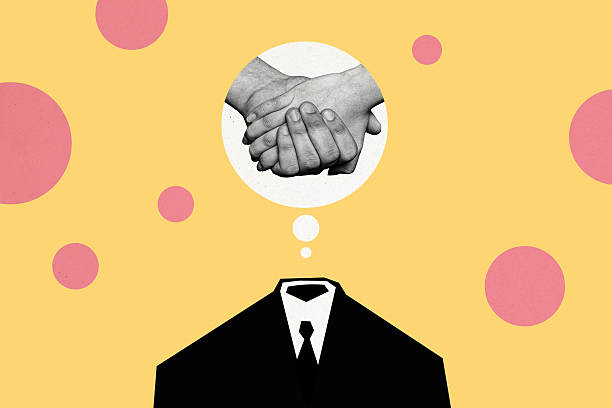 istock Composite trend artwork sketch image collage of copyspace office manager headless person speech cloud hand hold together unity teamwork 2224218069