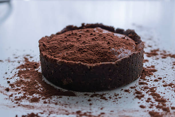Chocolate tarts ready to eat.