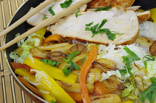 istock appetizing food with vegetables and rice noodles 2224220242