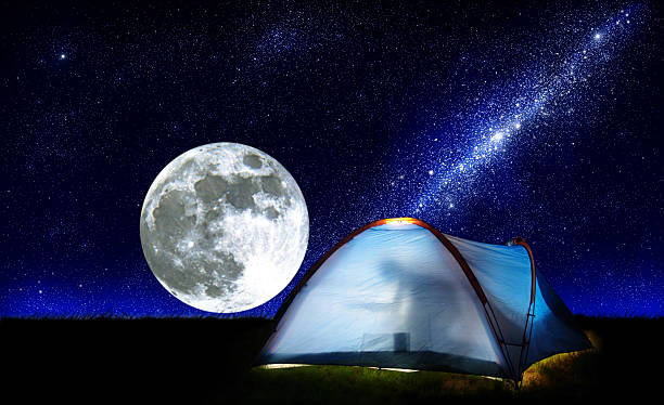 moon over meadow and star