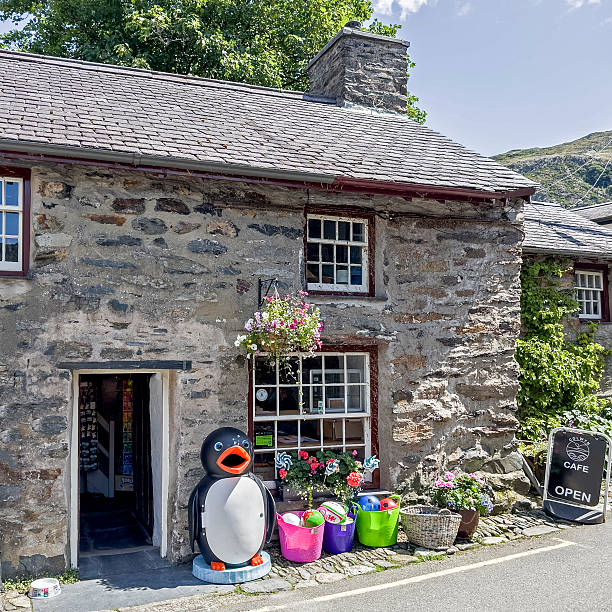 View of a quaint shop in the centre of Beddgelert, North Wales, UK  There are no people in the photograph