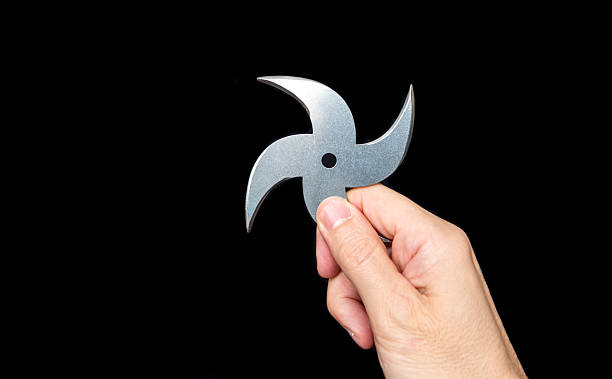 Shuriken (throwing star), traditional japanese ninja cold weapon