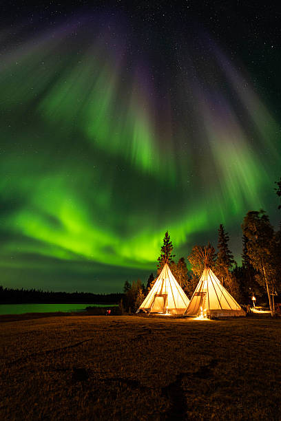 istock Aurora on Teepee and Lake, Yellowknife, Northwest Territories, Canada 2224224002