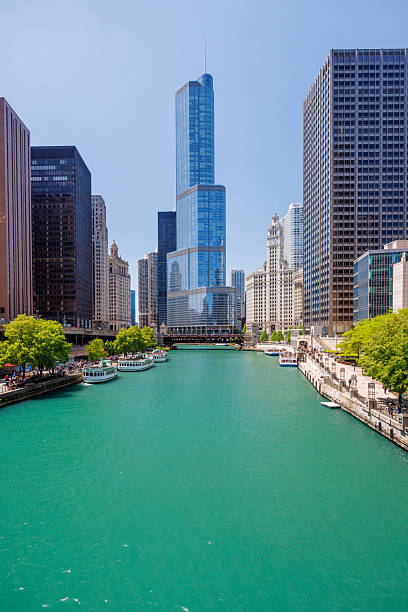 istock Vibrant sunny view of Chicago downtown skyline under a blue sky 2224225128