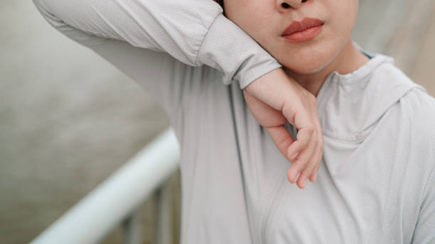 istock Asian woman feeling tired while exercise in the city 2224232782