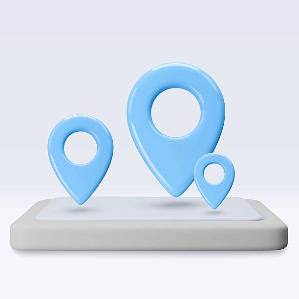 istock Green location pointers on pad, map, placemark, markers of map, navigation pin sign. 3d GPS icon. Sign for searching on map direction. Vector render illustration isolated on white background 2224241691