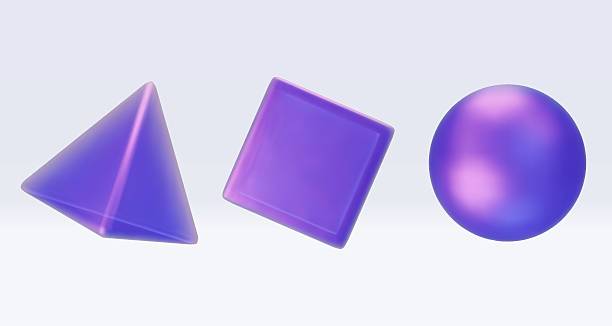 istock Set 3d iridescent hologram pyramid, sphere, cube. Render geometry figure in purple, pink, blue colors. Vector illustration isolated on white for design projects, product display, presentation, adv 2224241700