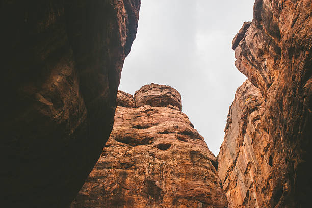 Massive sandstone canyon at Badami,karntaka,India.