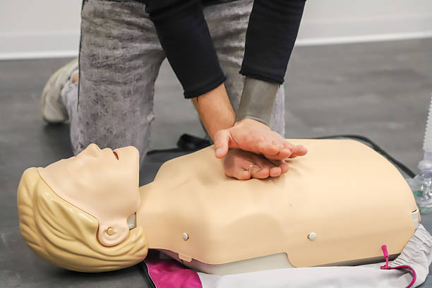 istock first aid course - company safety - cardiac massage - Basic Life Support 2224256182