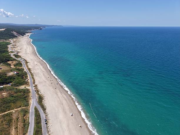 istock Aerial view of a peaceful beach 2224264780
