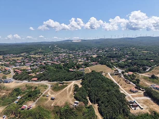 istock Aerial View of Countryside Fields 2224264819