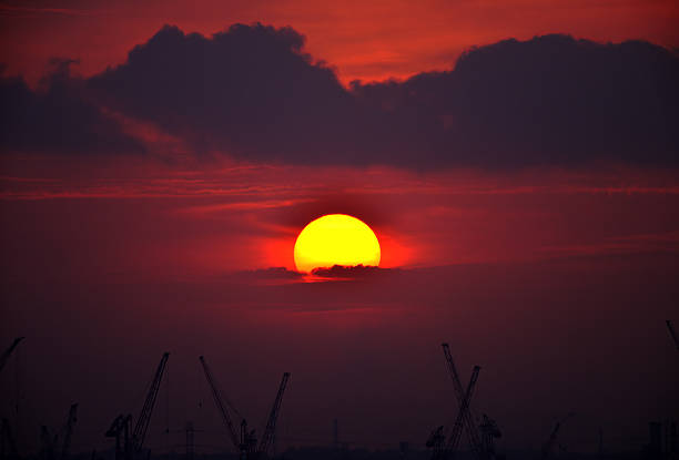 Industrial port in Hamburg
