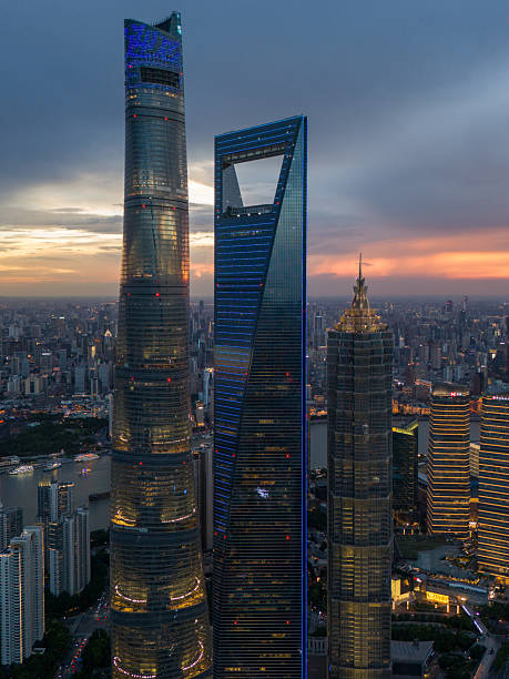 istock Shanghai Lujiazui sunset and sunrise 2224267621