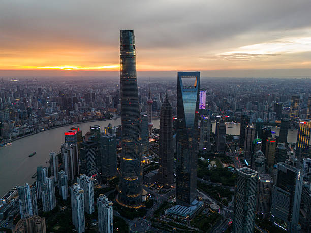 istock Shanghai Lujiazui sunset and sunrise 2224268185